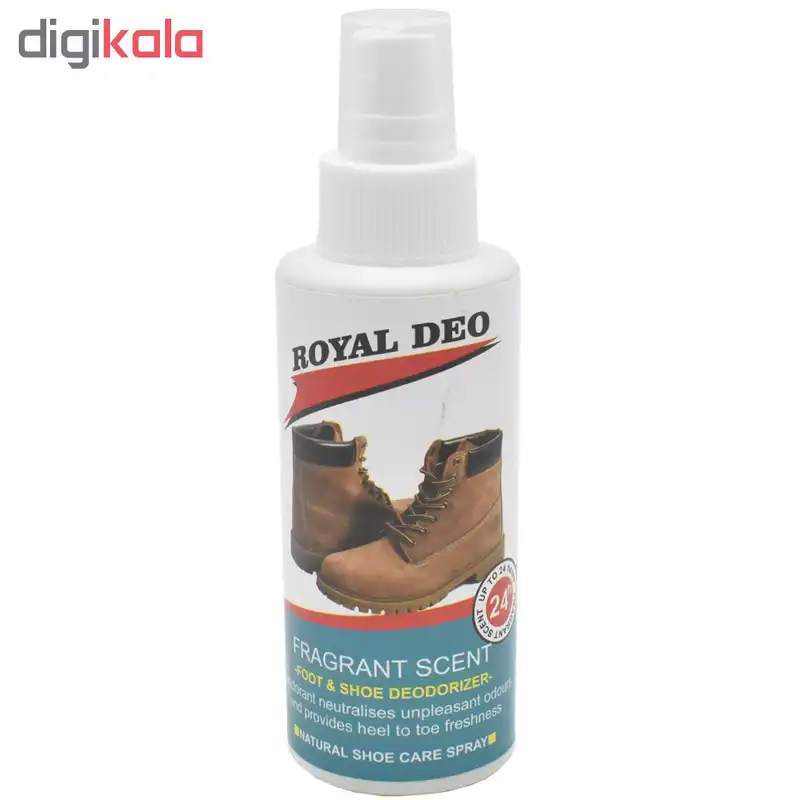 اسپری خوشبو کننده و تمیز کننده کفش رویال مدل M85 به همراه یک عدد پاشنه کش