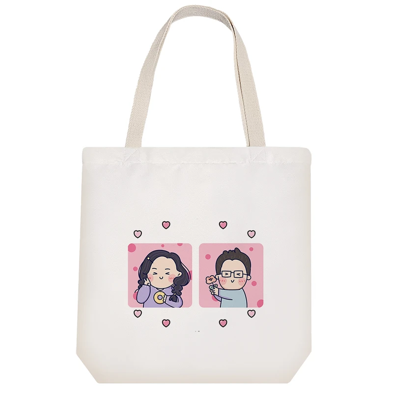 ساک خرید خندالو مدل عاشقانه Lovely  کد H1541