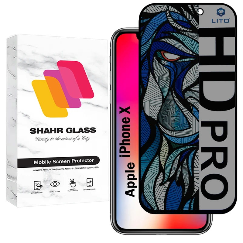 محافظ صفحه نمایش شهر گلس مدل LITOPRV مناسب برای گوشی موبایل اپل iPhone X
