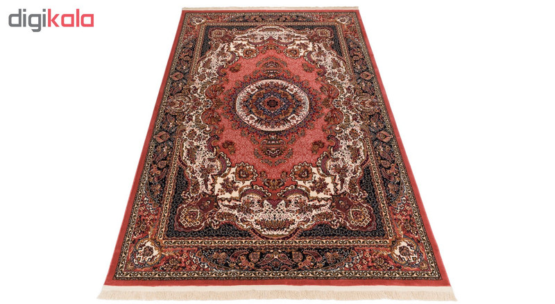 گبه ماشینی دنیای فرش کد 545G زمینه گلبهی