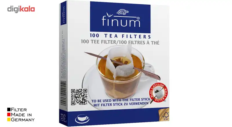 فیلتر چای و دمنوش فینوم سایز فنجانی - بسته 100 عددی