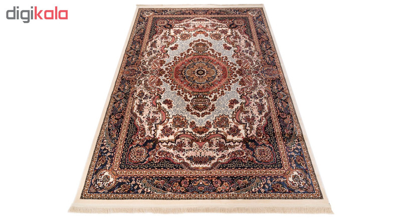گبه ماشینی دنیای فرش کد 545K زمینه کرم