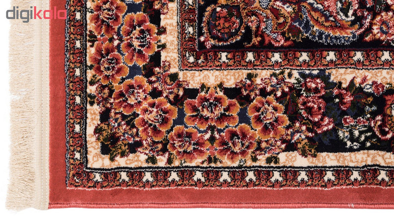 گبه ماشینی دنیای فرش کد 546G زمینه گلبهی