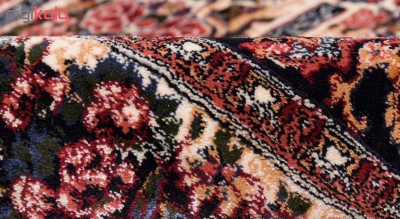 گبه ماشینی دنیای فرش کد 546G زمینه گلبهی