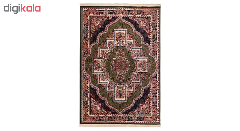 گبه ماشینی دنیای فرش کد 546GR زمینه سبز