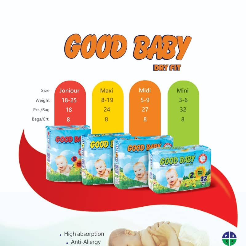 پوشک بچه Good Baby بسته 24 عددی پوشک بچه Good Baby بسته 24 عددی