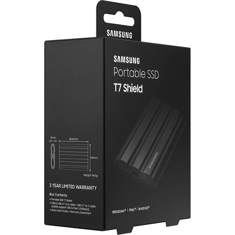 اس اس دی اکسترنال سامسونگ مدل T7 SHIELD ظرفیت 1 ترابایت رابط USB 3.2 Gen2