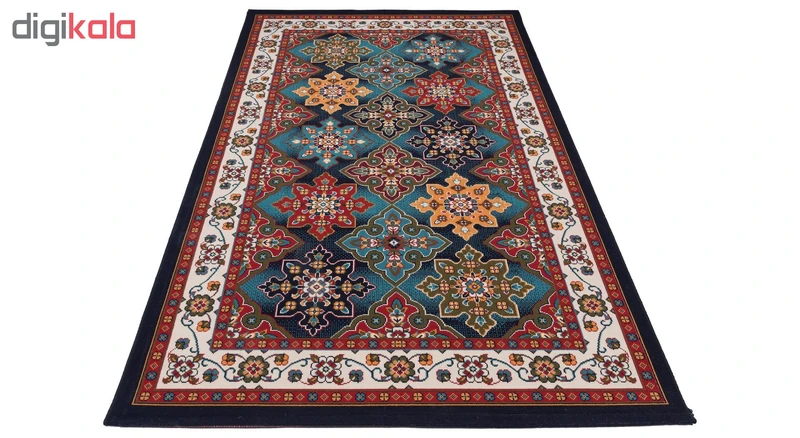 عکس شماره 3 : گلیم ماشینی دنیای فرش طرح کتیبه کد 412