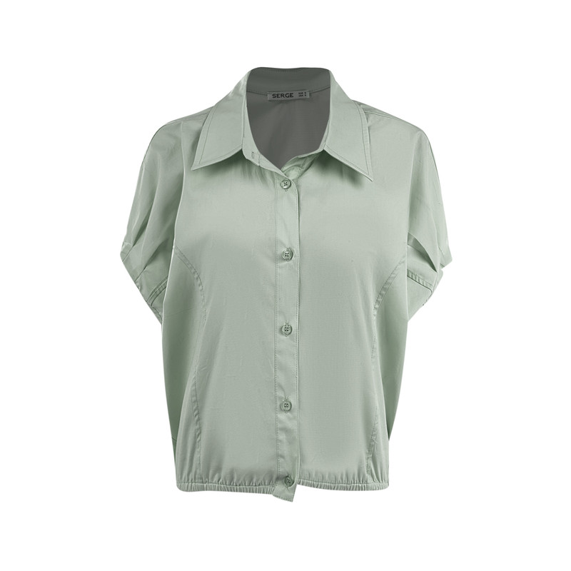 شومیز آستین کوتاه زنانه سرژه مدل 207360 رنگ سبز