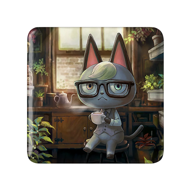 مگنت خندالو طرح بازی انیمال کراسینگ (Animal Crossing) مدل مربعی کد 32653