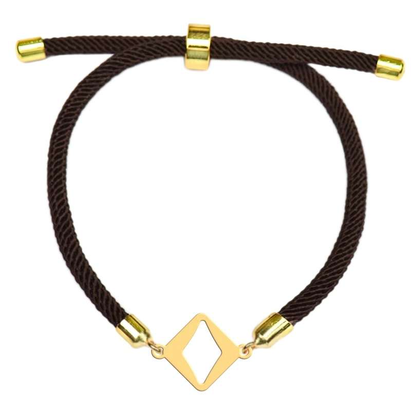 دستبند طلا 18 عیار دخترانه وی وی گلد گالری مدل لوزی کد BS2200 دستبند طلا 18 عیار دخترانه وی وی گلد گالری مدل لوزی کد BS2200