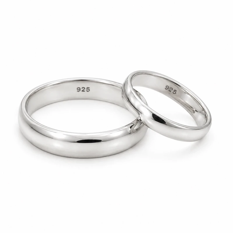 ست انگشتر نقره زنانه و مردانه مدل RS-56-62