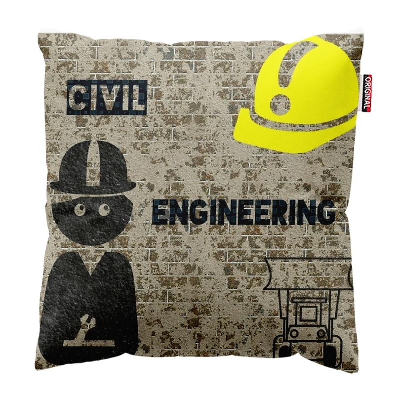 کوسن پاد آفرین مدل مهندس عمران کد PK301811 سایز 30*30 سانتی متر