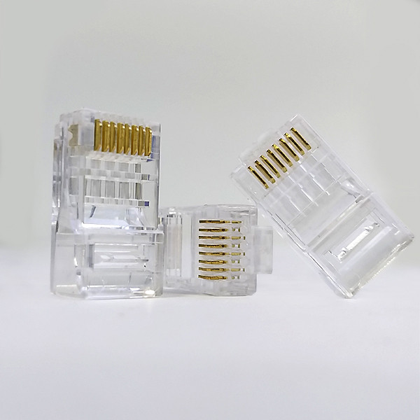 سوکت شبکه CAT6 مدل RJ45 بسته 100 عددی