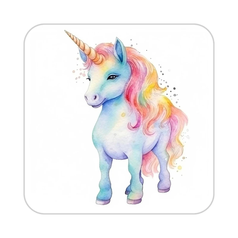 زیر لیوانی کاکتی طرح اسب تک شاخ و یونیکورن مدل mp31717