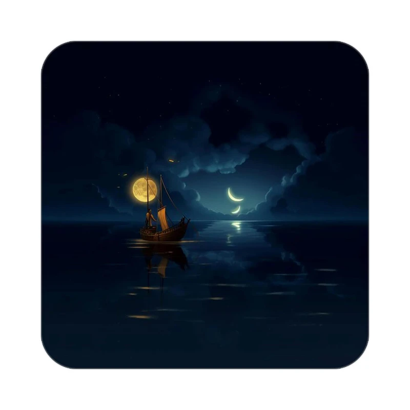 زیر لیوانی کاکتی طرح ماه و ستاره مدل mp52715