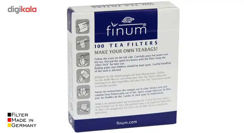 فیلتر چای و دمنوش فینوم سایز فنجانی - بسته 100 عددی