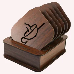 زیر لیوانی طرح فنجان مدل UW1002 بسته شش عددی