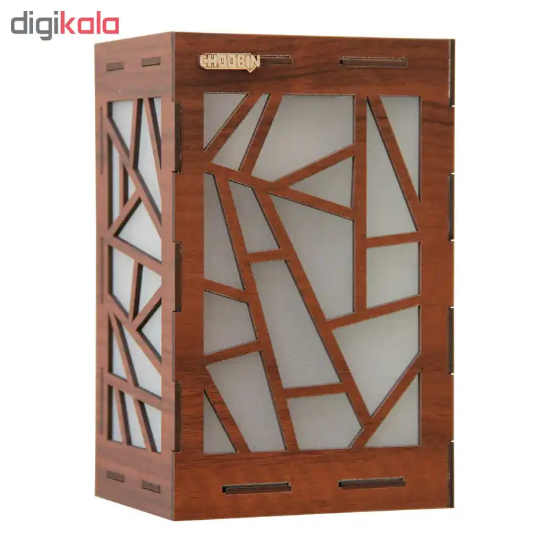 چراغ خواب دیواری چوبین کد 105