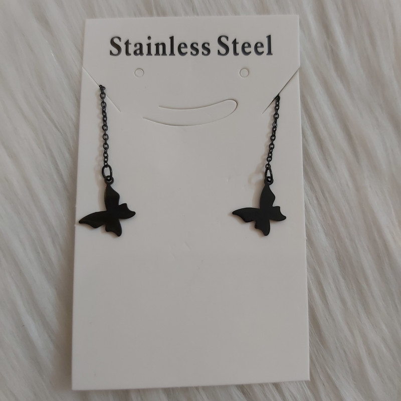 گوشواره زنانه مدل بخیه طرح پروانه کد butf114 گوشواره زنانه مدل بخیه طرح پروانه کد butf114