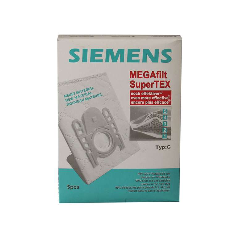 کیسه جاروبرقی زیمنس مدل Megafilt Super Tex بسته 5 عددی