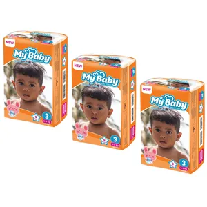 پوشک بچه مای بیبی مدل نینیمون سایز 3 سه بسته 9 عددی