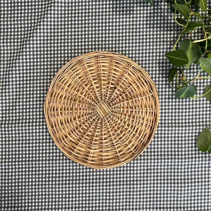 سینی حصیری مدل مروار طرح گرد کد 25