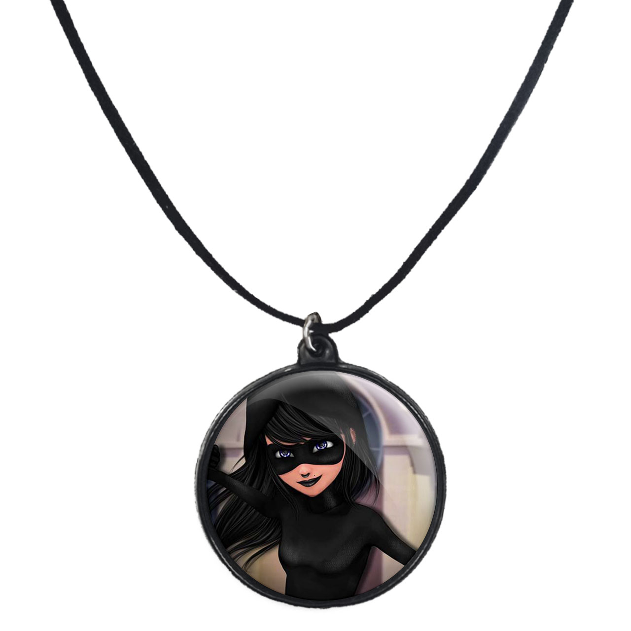 گردنبند پرمانه طرح کفشدوزکی کد pmb.7509 مدل دو طرفه