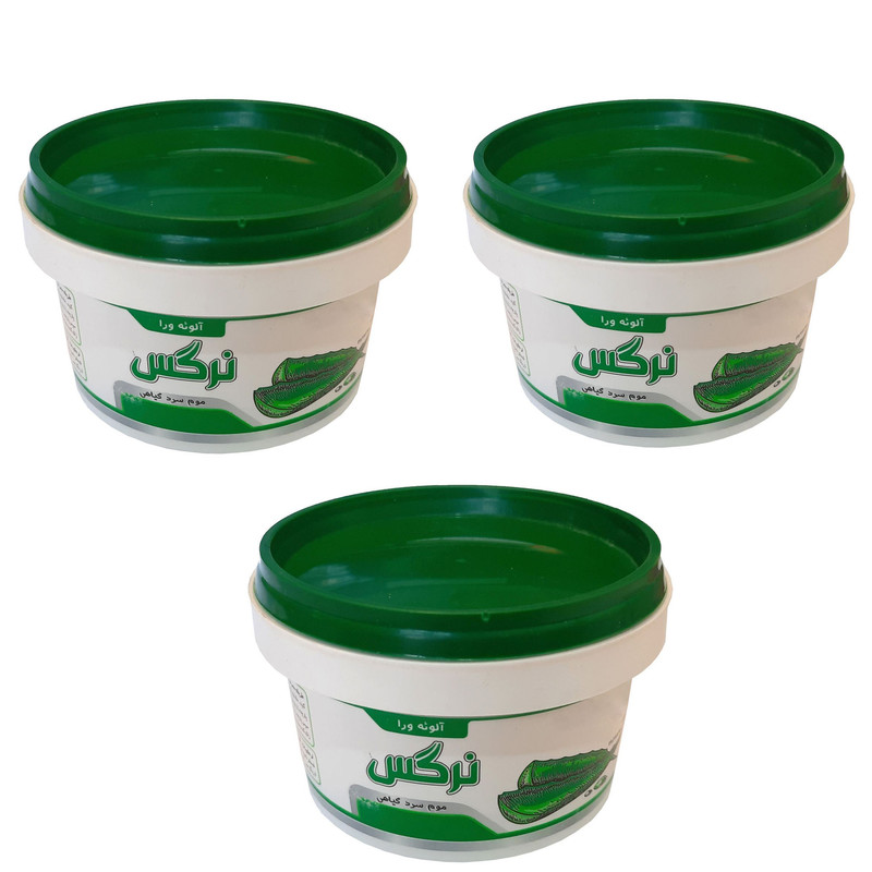 موم سرد نرگس مدل آلوئهورا وزن 300 گرم مجموعه 3 عددی موم سرد نرگس مدل آلوئهورا وزن 300 گرم مجموعه 3 عددی