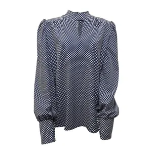 بلوز آستین بلند زنانه مدل خالخالی