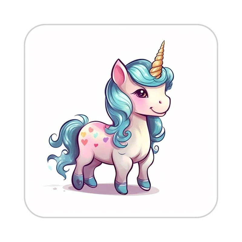 زیر لیوانی کاکتی طرح اسب تک شاخ و یونیکورن مدل mp29623