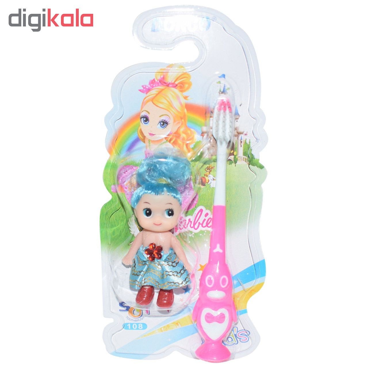 مسواک کودک دورکو مدل Barbie 108 به همراه عروسک مسواک کودک دورکو مدل Barbie 108 به همراه عروسک