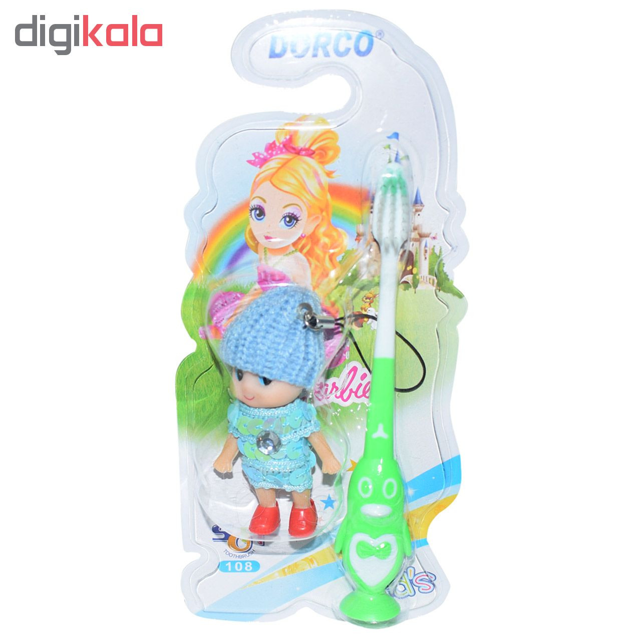 مسواک کودک دورکو مدل Barbie 108 به همراه عروسک مسواک کودک دورکو مدل Barbie 108 به همراه عروسک