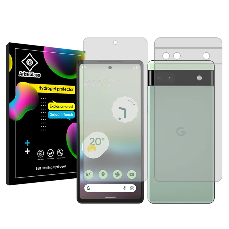 محافظ صفحه نمایش شفاف آرکا گلس مدل Tough مناسب برای گوشی موبایل گوگل Pixel 6 Pro به همراه محافظ پشت گوشی