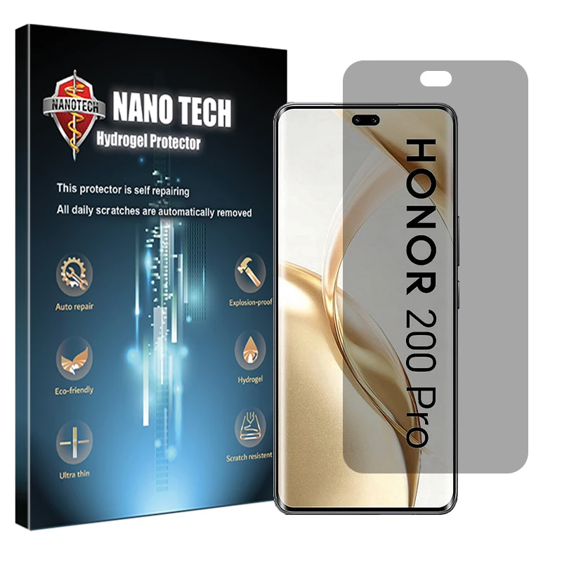 محافظ صفحه نمایش حریم شخصی نانو تک مدل Tough مناسب برای گوشی موبایل آنر 200 Pro