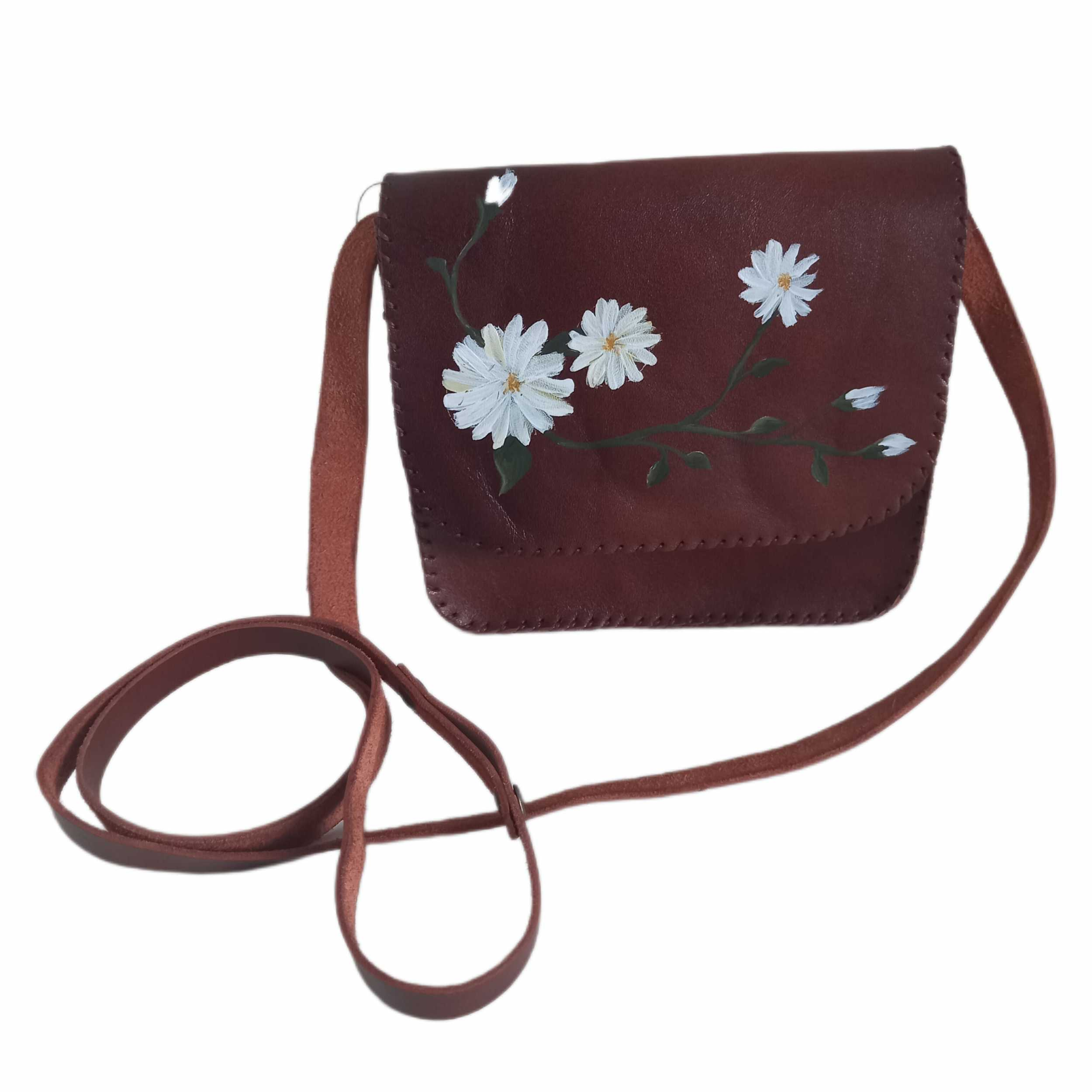 کیف دوشی دست دوز زنانه مدل نقاشی