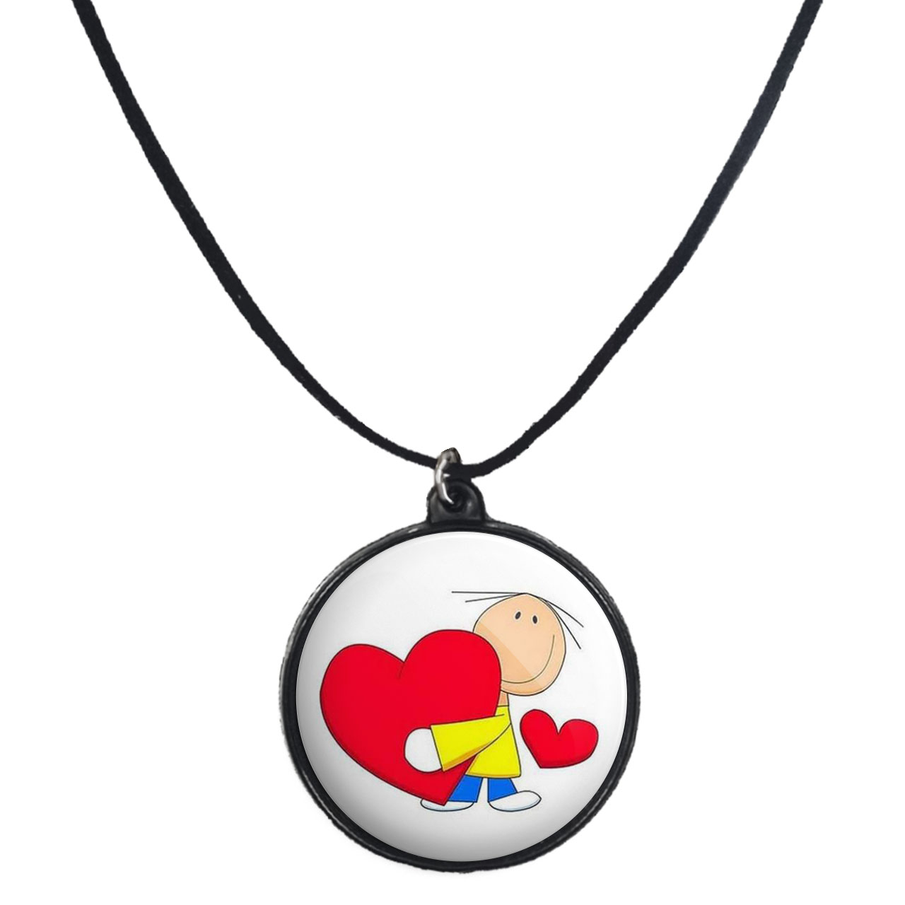 گردنبند پرمانه طرح عاشقانه کد pmb.5410_1 مدل دو طرفه