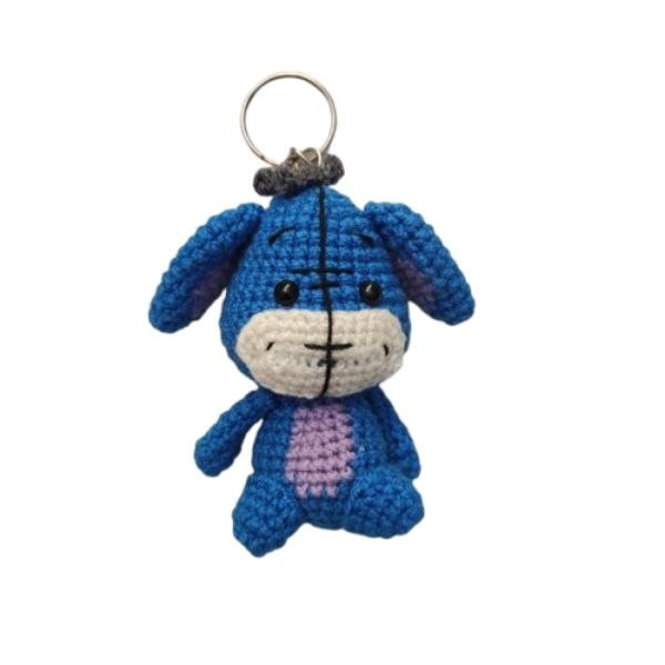 جاکلیدی دستی کاموایی طرح الاغ ایور