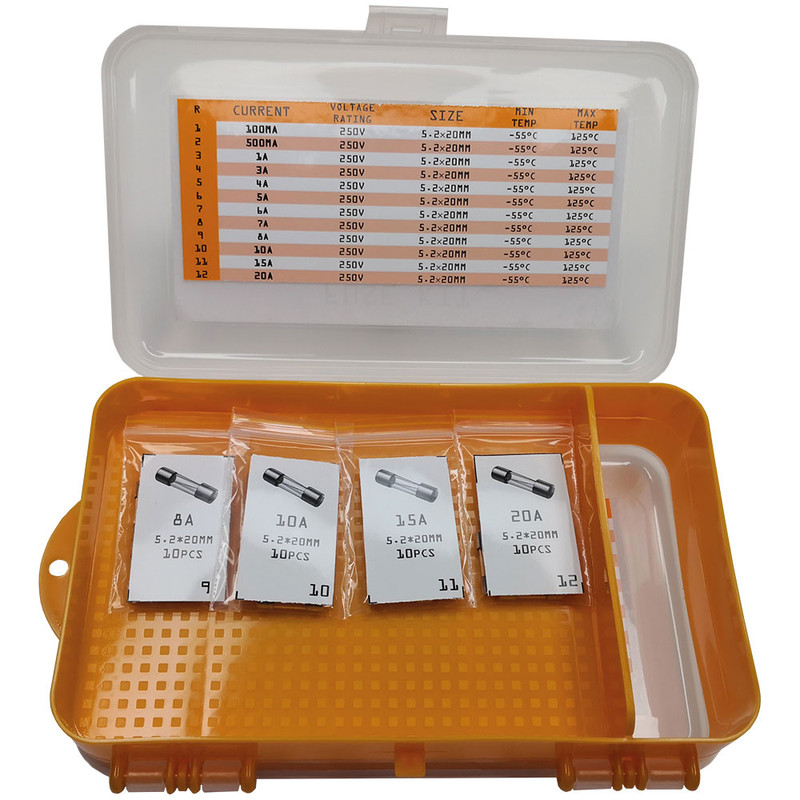فیوز شیشه ای مصیعلا کد MOS02 بسته 120 عددی
