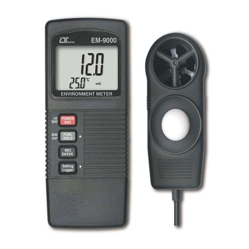 دستگاه چند کاره سنجش دما رطوبت نور و باد لوترون مدل EM-9000 دستگاه چند کاره سنجش دما رطوبت نور و باد لوترون مدل EM-9000