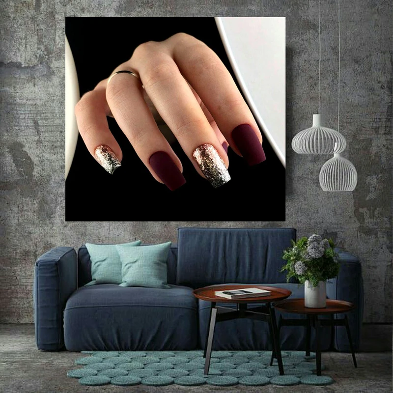 پوستر طرح آرایشگانه زنانه مدل کاشت ناخن و لاک کد AR30989