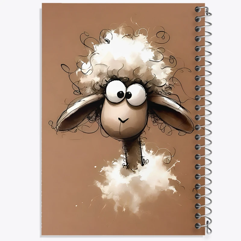 دفتر شطرنجی 50 برگ خندالو طرح گوسفند خنگ کد F7910