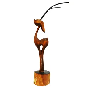 مجسمه چوبی طرح غزال کد 0005