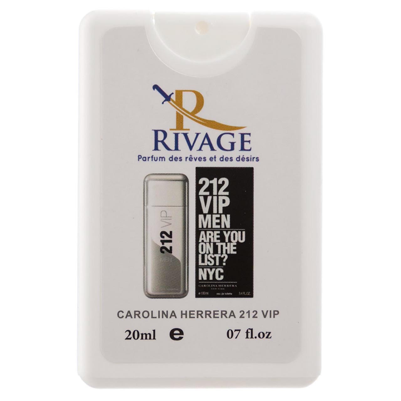 عطر جیبی ریواج مدل  Carocina Herrera 212 Vipحجم 20میلی لیتر