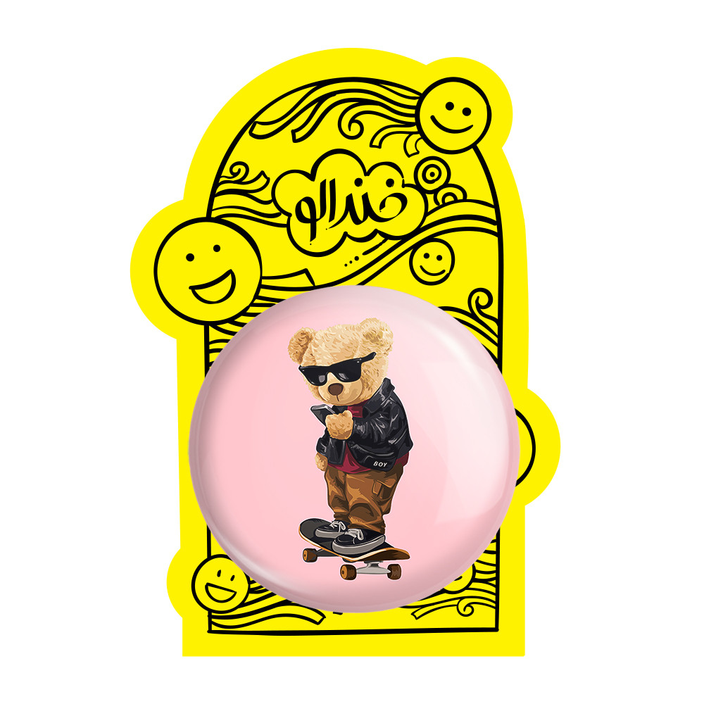 آینه جیبی خندالو طرح تدی Teddy مدل تاشو کد 26182