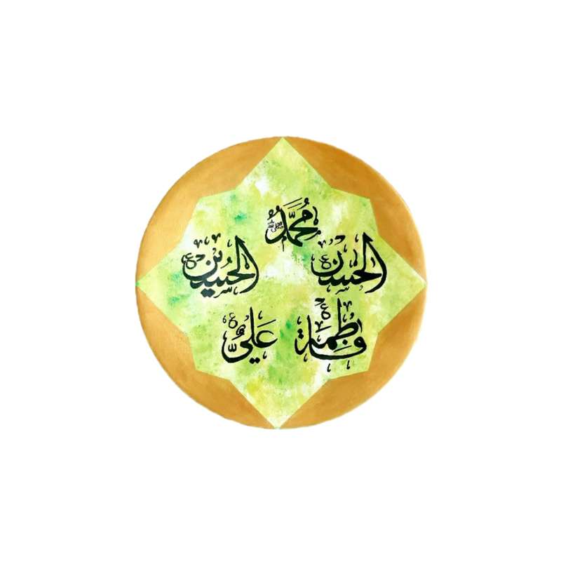 بشقاب دیوارکوب سفالی مدل پنج تن کد A20
