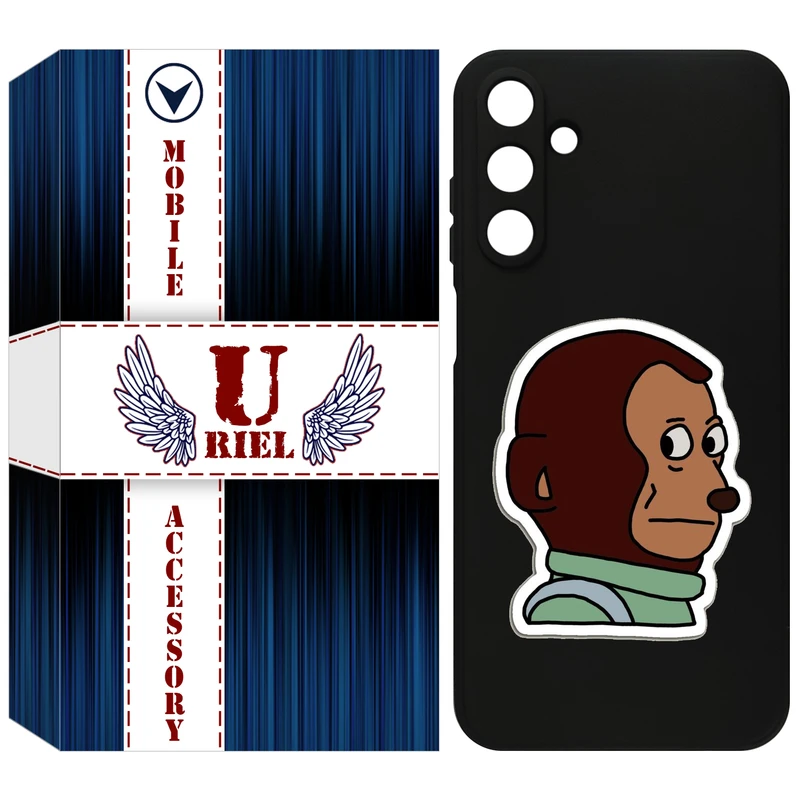 کاور یوریل قاب مدل KSH کد 88 طرح میمون مناسب برای گوشی موبایل سامسونگ Galaxy A25