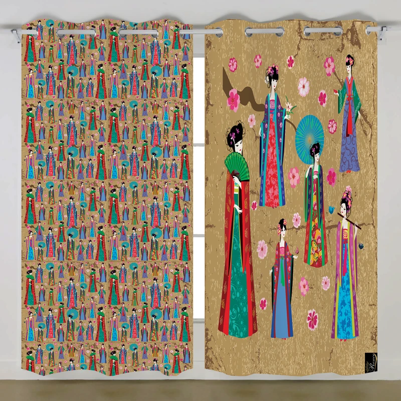 پرده رنس مدل C33-50157 سایز 290x140 سانتی متر