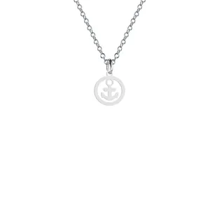 گردنبند نقره زنانه هایکا مدل دایره و لنگر کد n.ha2-65