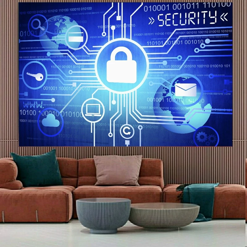 پوستر چرم مخمل طرح برنامه نویسی مدل هکر کد HM1890